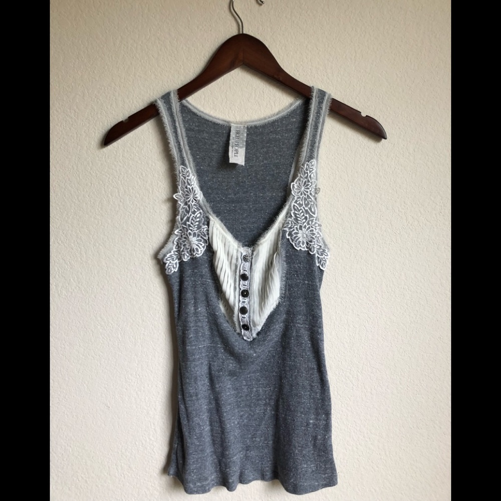 Free People tuxedo tank top
